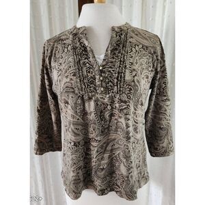 Croft & Barrow Paisley knit top